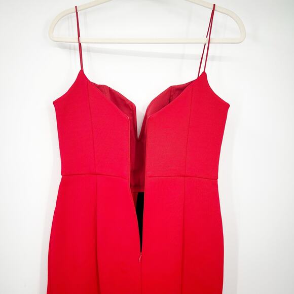 Nicholas Womens Cocktail Party Going Out‎ Flip Hem Bra Bandage Dress Size 6 Red - Picture 10 of 13